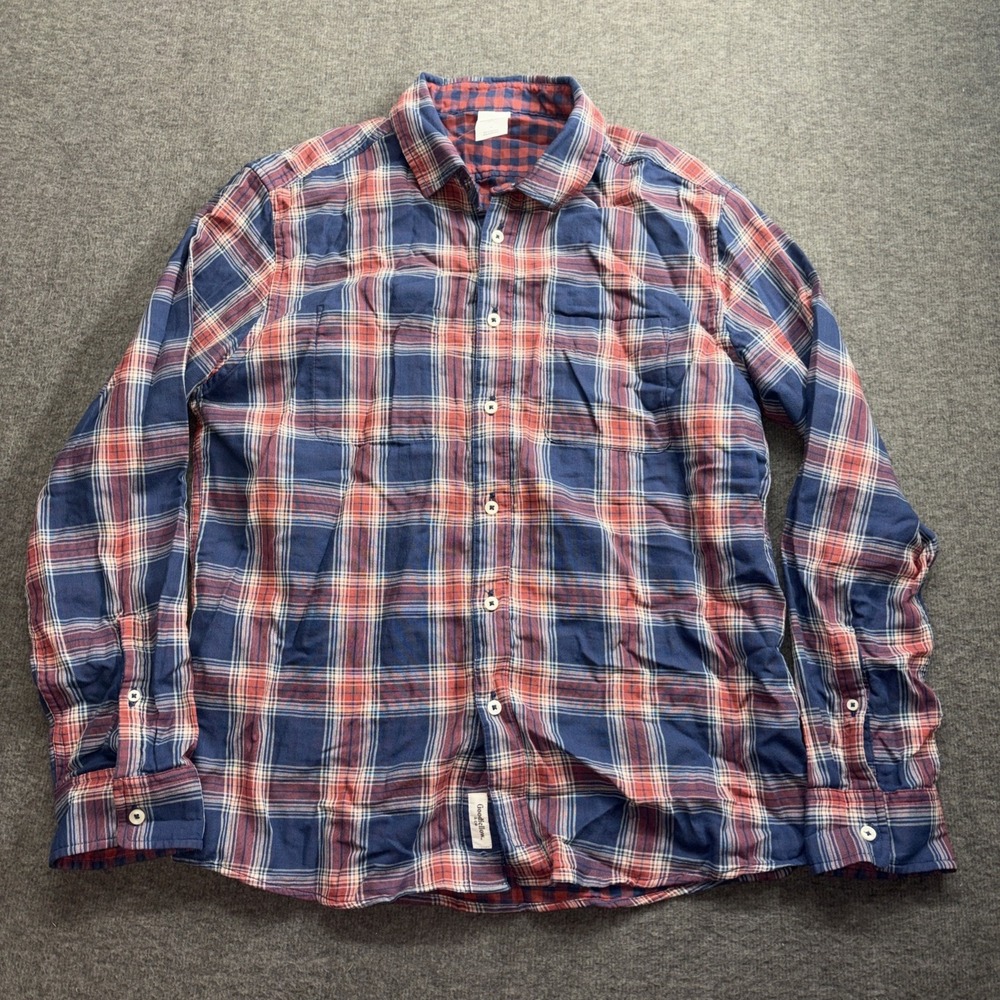 Goodfellow & Co Men's Button Long Sleeve Plaid Shirt Medium